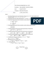 Soal Ujian Matematika