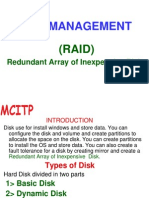 Disk Management: (RAID)