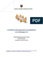 La Política de Recuperaciones Acompañantes de La Estrategia A-D