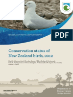 Conservation Status of New Zealand Birds, 2012