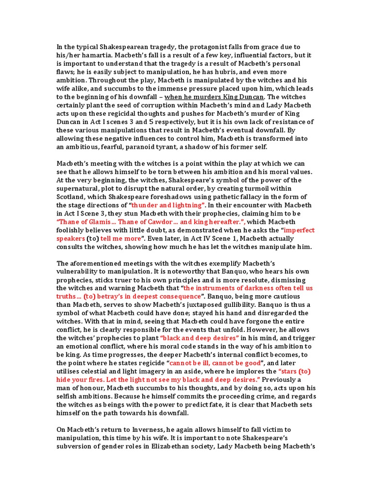Macbeth essay example picture