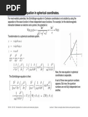 Atomo De Hidrogeno 1 Pdf Atomic Orbital Wave Function