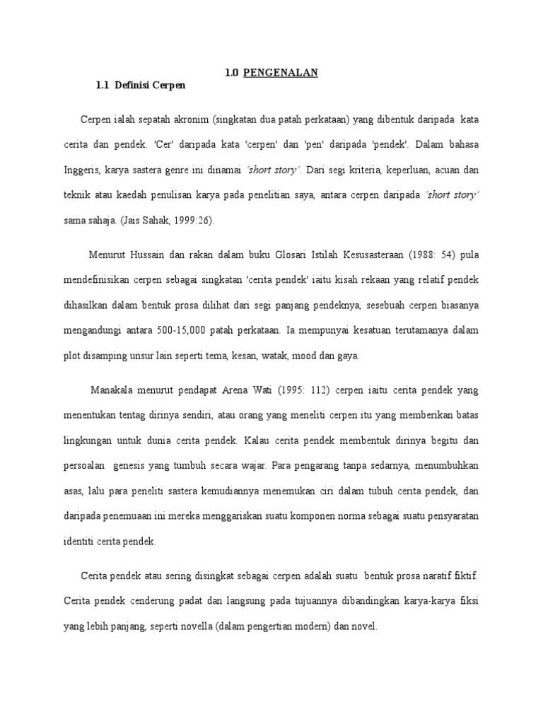 Pengenalan Cerpen Pdf