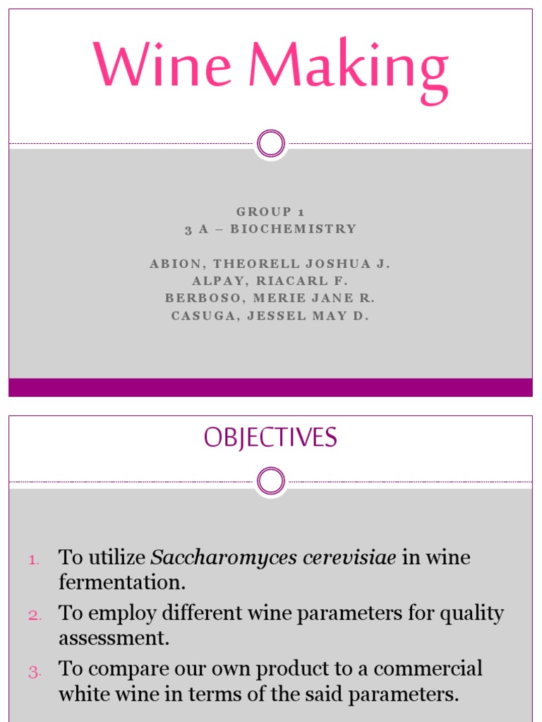 Wine Making PDF Winemaking Ph