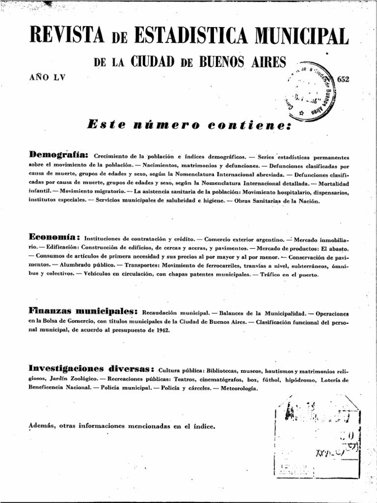 Revista Da Municipalidade De Buenos Aires