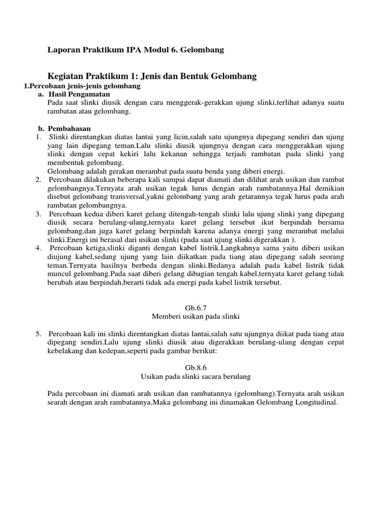 Praktikum Ipa Modul 6 Struktur Dan Fungsi Telinga
