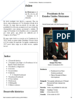 Presidente de México - Wikipedia, La Enciclopedia Libre