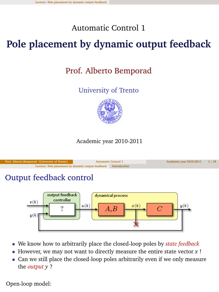07 Output Feedback Control Theory