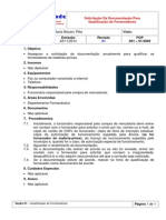 001 - Solicitação Da Documentação para Qualificação de Fornecedores