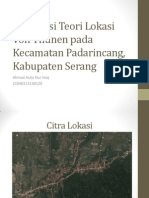 Relevansi Teori Lokasi Pada Kecamatan Padarincang Kabupaten Serang