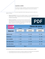 Claro de Corte Entre Punzón y Matriz