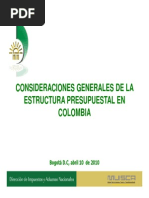 Estructura Presupuestal En Colombia