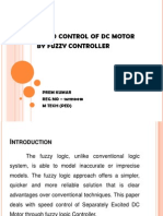 Speed Control of DC Motor by Fuzzy Controller