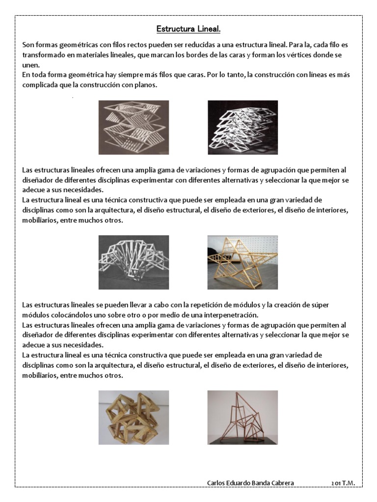 Estructura Lineal, Capas Lineales, Lineas Enlazadas y Antopometria ...