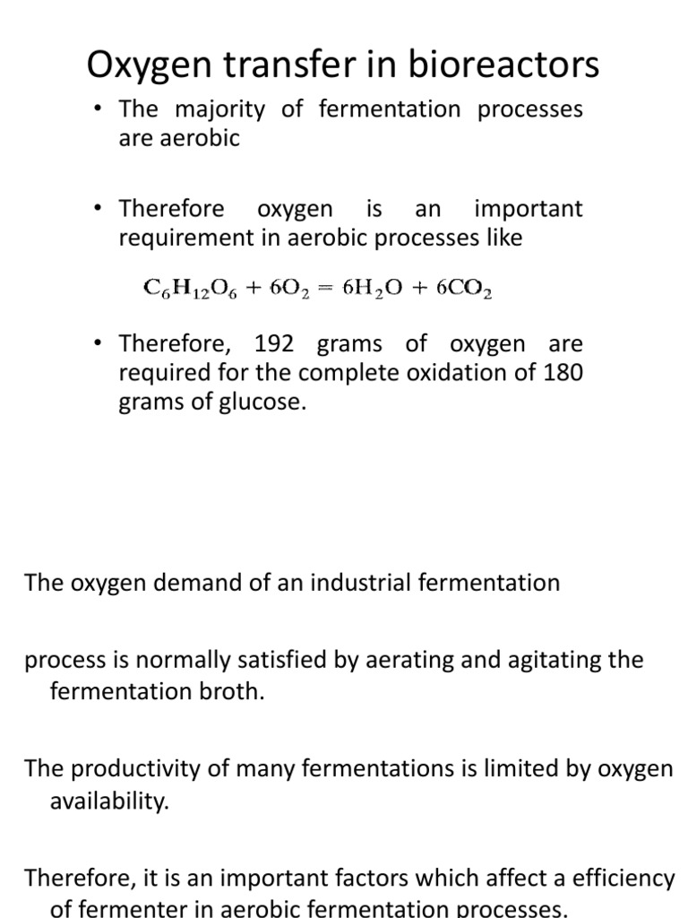 Oxygen Transfer in Aerobic Fermentation | PDF | Fermentation | Oxygen
