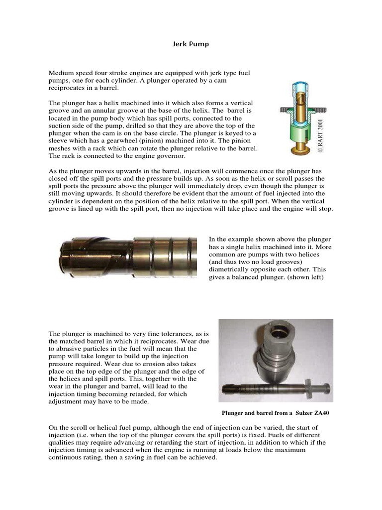 Jerk Pump PDF Pump Diesel Engine