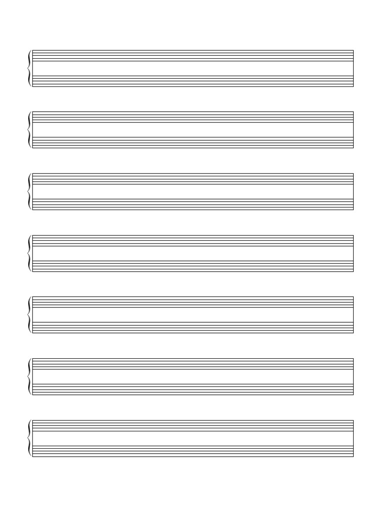 Grand Staff Music Sheet Paper | Nature | Entertainment (General)