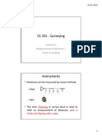 CE 201 - Surveying: Measurement of Distance - Measurement of Distance - Chain Surveying