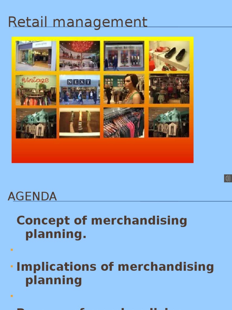 The Concept of Merchandise Planning
