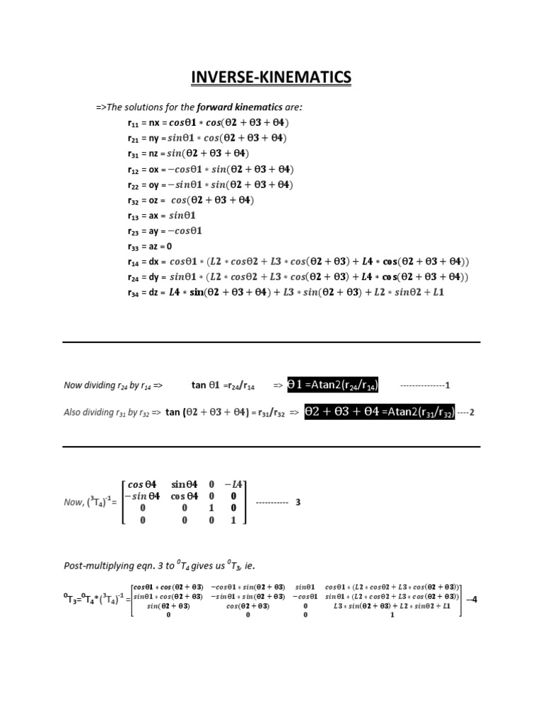 Inverse Kinematics Explained | PDF