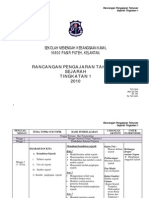 Rancangan Pengajaran Tahunan Sejarah Tingkatan 1  