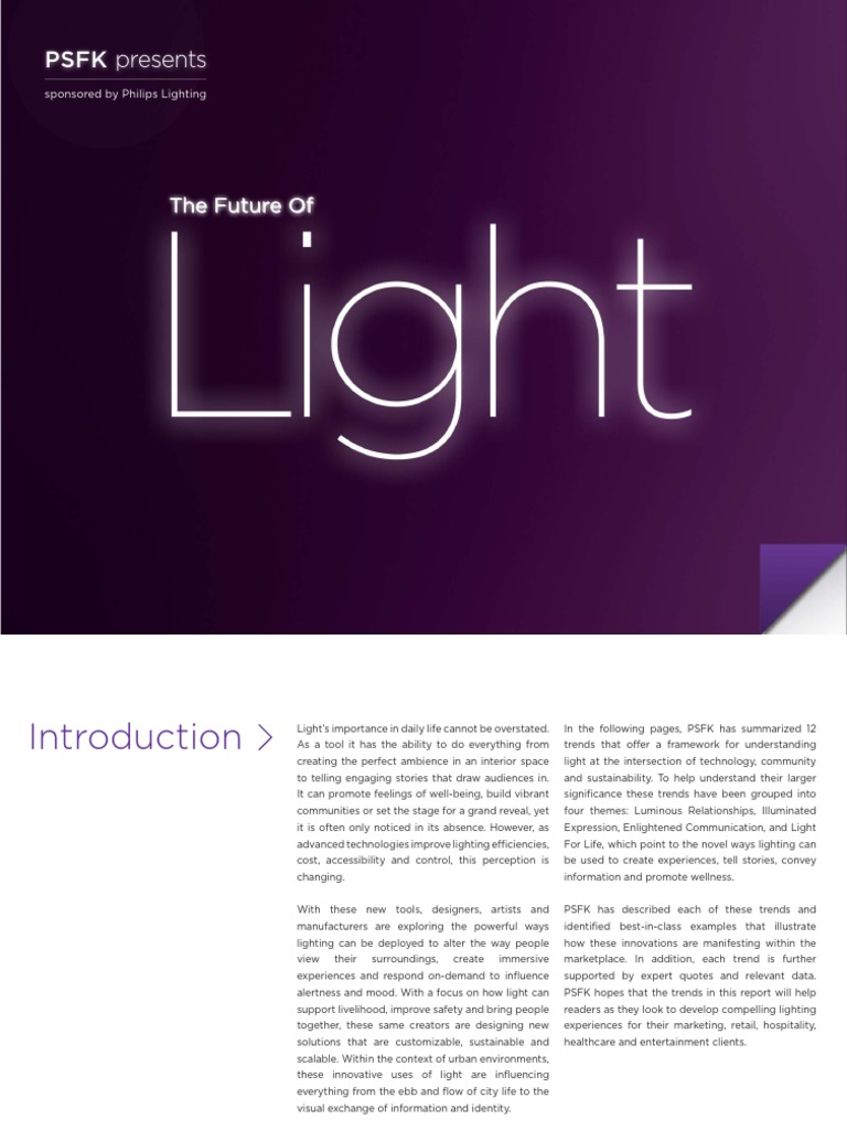 Future of Light | PDF | Lighting | Light Emitting Diode