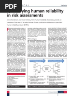 14 Quantifying Human Reliability in Risk Assessments