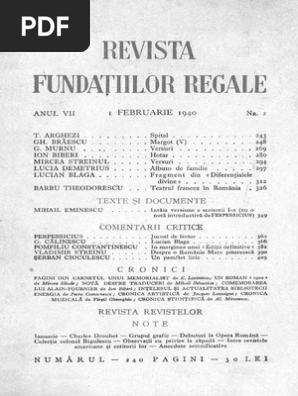 Rev Fundatiilor Regale 1940 02 1 Feb Revista Lunara De