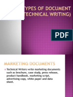 Types of Document (Technical Writing) Kimelise Real