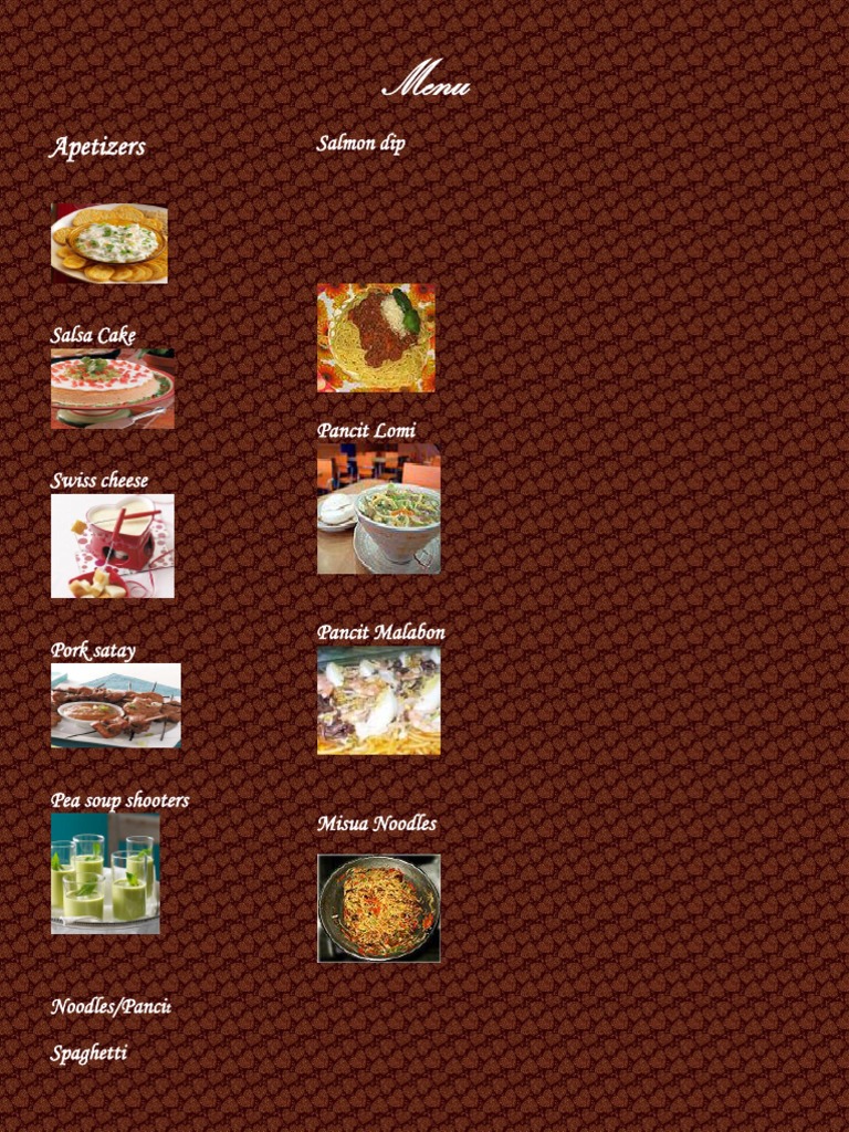 Delicious Appetizers and Noodle Dishes | PDF