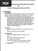 Software Requirement Specification (SRS) For Online Shopping System (OSS)