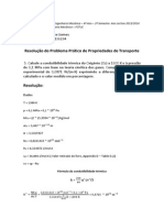 Problema Prático de Propriedades de Transporte (Mário Da Silva Gomes - 2010136294)