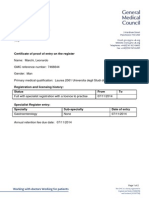 Certificate of Proof of Entry On The Register