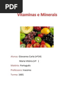 Vitaminas e Minerais