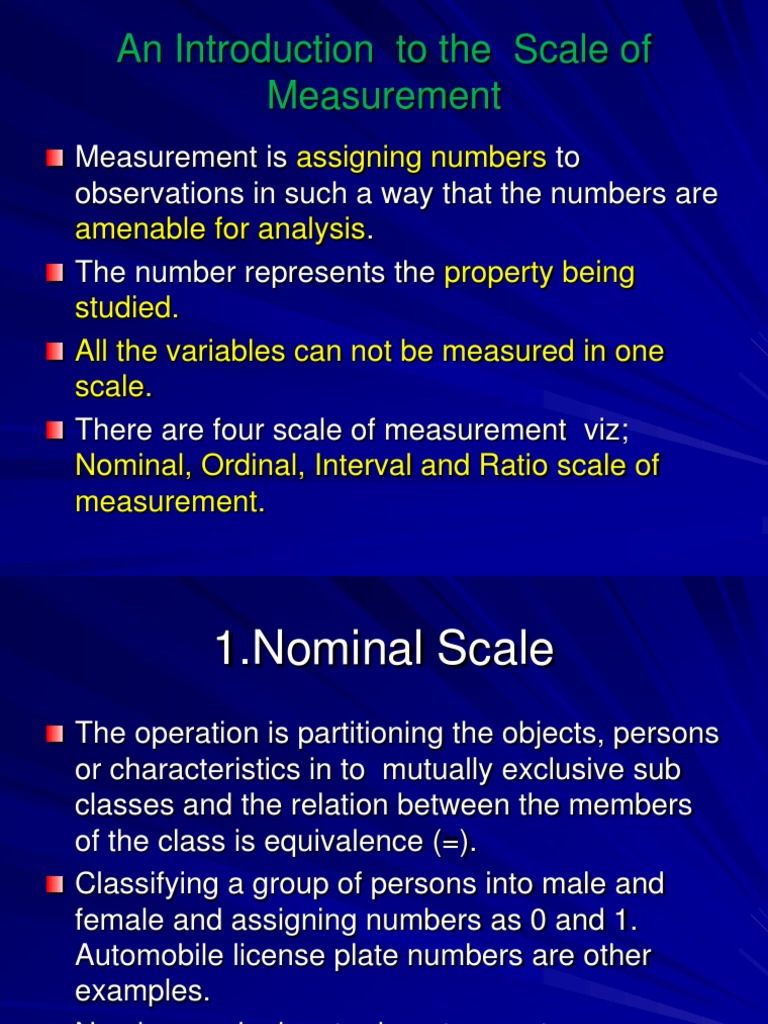 Measurement,Reliability &Validity Validity (Statistics) Level Of