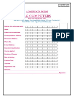 S.G Computers: Admission Form