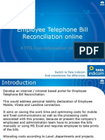 Employee Telephone Bill Reconciliation Online: A TTSL Cost Optimization Initiative