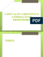 A Educação À Distância e A Formação de Professores