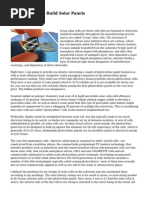 The best ways to Build Solar Panels