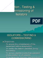 Erection, Testing & Commissioning of Isolators