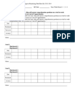 Progress Monitoring Data Sheet For 2013-2014 Student: IEP Date: Nine Week Period: 1 2 3 4 Example