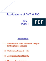 Applications of CVP & MC: ADM PGDM I