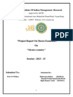 "Project Report On Macro Economics" On "Mexico Country": Sri Sharada Institute of Indian Management - Research