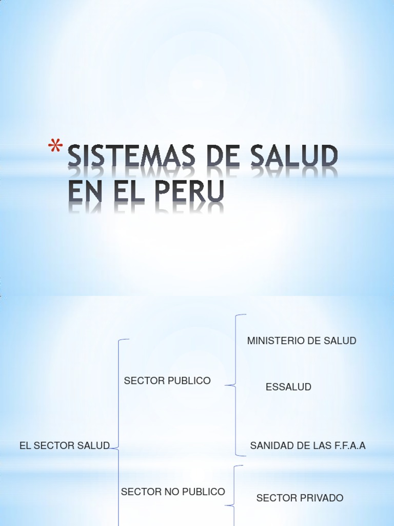 Sistemas de Salud en Perú: Estructura y Desafíos | PDF | Sistema de ...