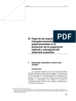 Papel de Las Organizaciones Intergubernamentales y No Gubernamentales en La Promoción de La Cooperación Regional y Subregional Del Desarrollo Sostenible