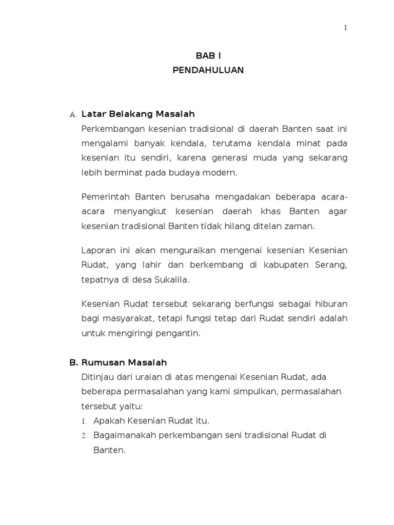 Kesenian Rudat Banten | PDF | Agama & Spiritualitas