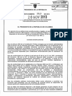 Decreto 2613 Del 20 de Noviembre de 2013