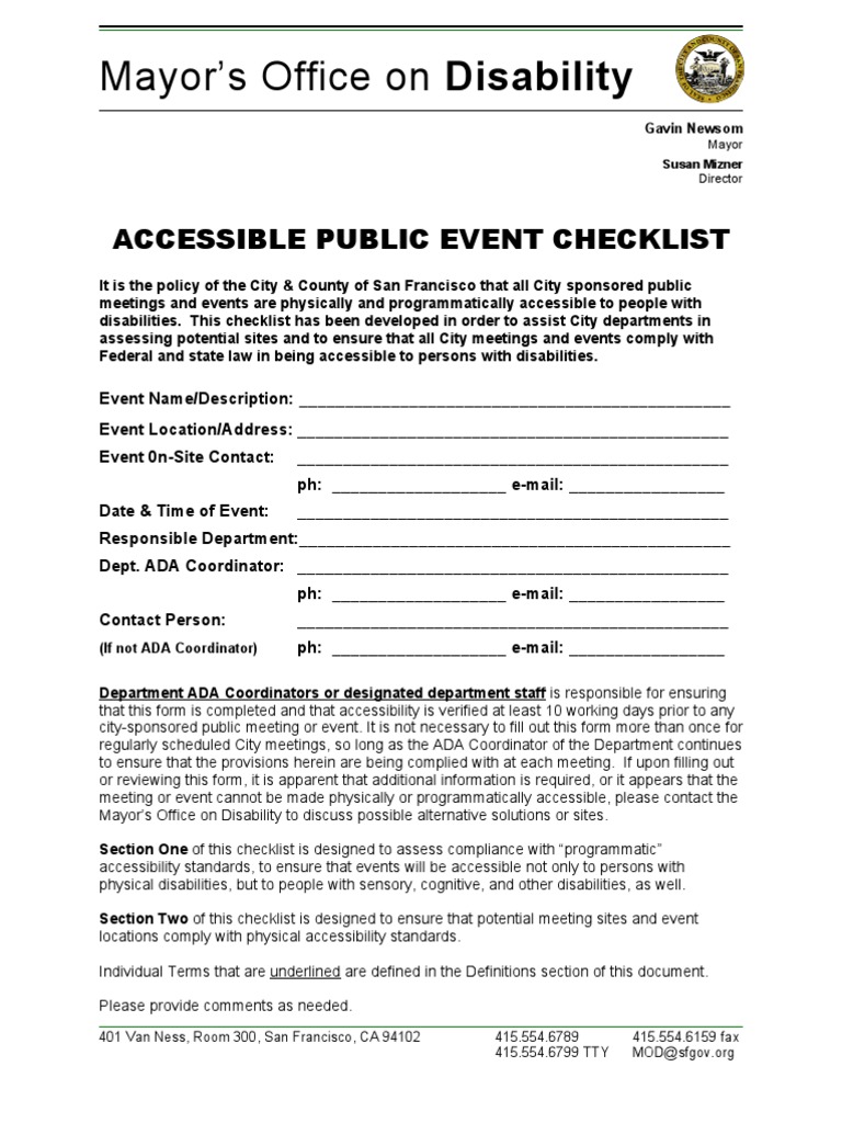 CCSF - Mayor's Office On Disability - Accessisible Public Event ...