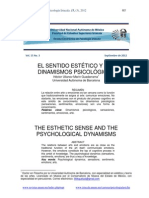 Dinamismos PsicológicosEL SENTIDO ESTÉTICO Y LOS DINAMISMOS PSICOLÓGICOS