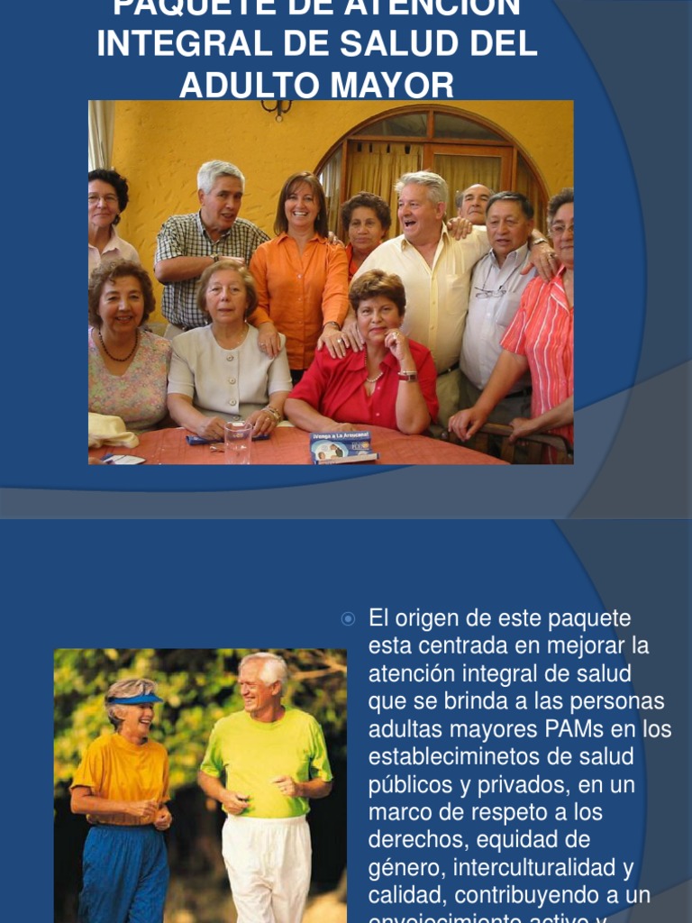Paquete Integral de Salud para Adultos Mayores | PDF | Adultos | Vejez